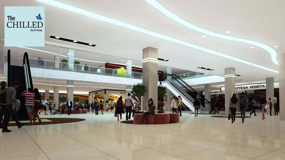 Das Bild zeigt, wie es in der Shopping Mall aussehen wird.