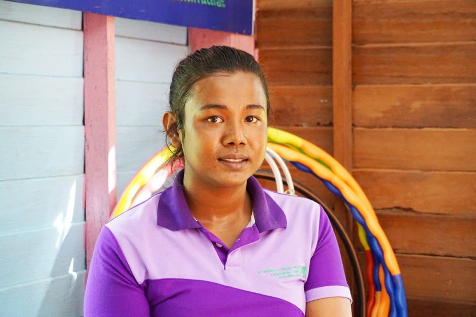 Saran, 22, will Karriere in der Tourismusbranche machen. Der Tsunami ist nicht vergessen, aber Vergangenheit.