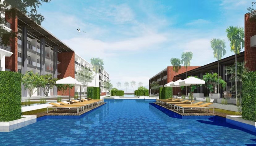Der Baustart des Sunshine Prestige-Hotels beginnt im Juni 2022. Herzstück ist ein großer, einladender Pool.
