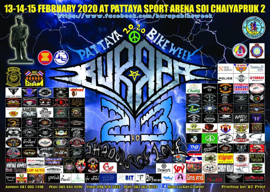 13. Burapa Pattaya Bike Week, 13.–15. Feb. 2020.