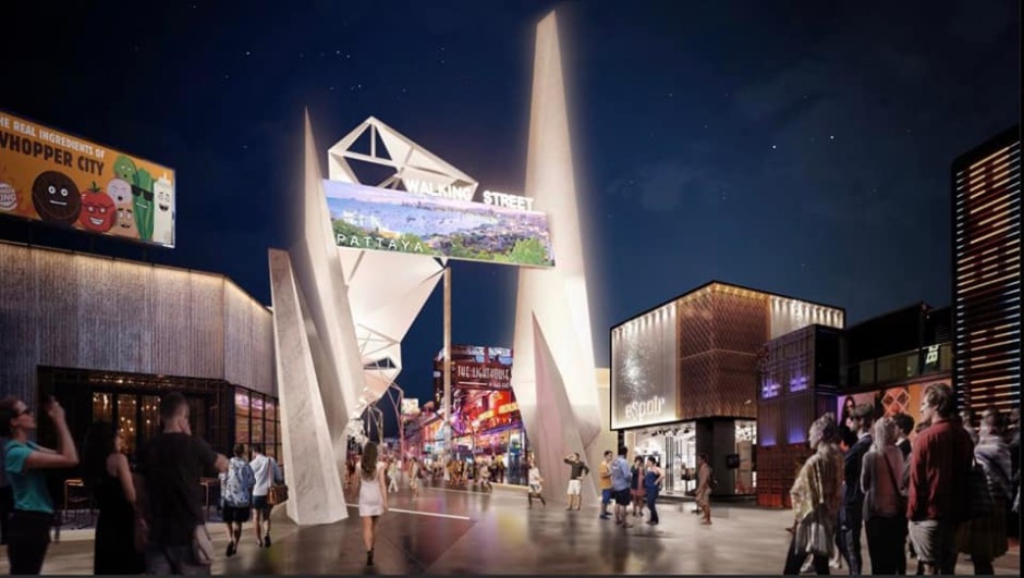 Das Eingangstor zur Walking Street soll ein unverwechselbares Design erhalten. Foto: PR Pattaya