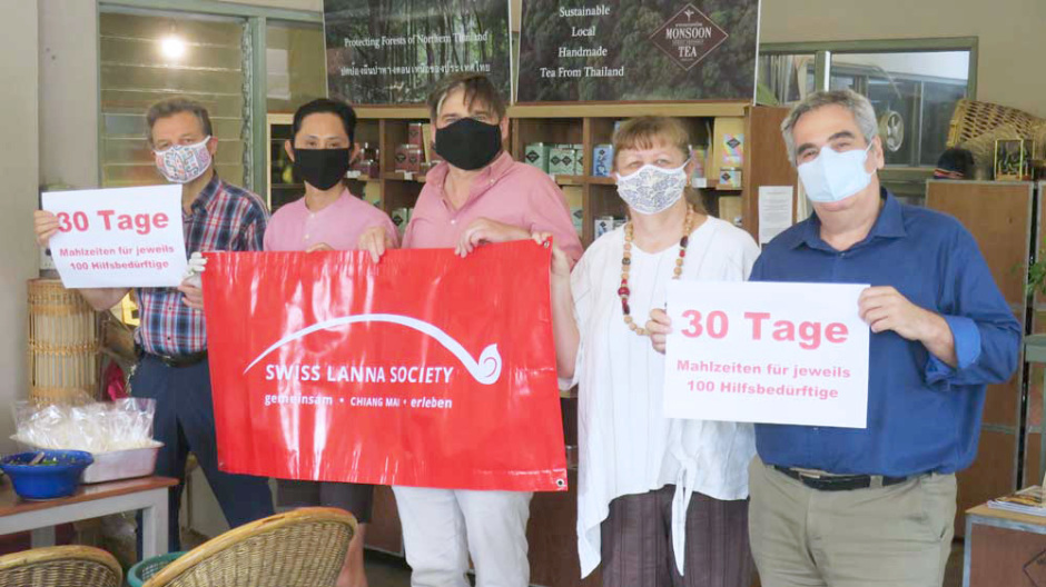 30 Tage lang ließ die Swiss Lanna Society in Chiang Mai gesunde Kost an Hilfsbedürftige verteilen. Foto: SLS