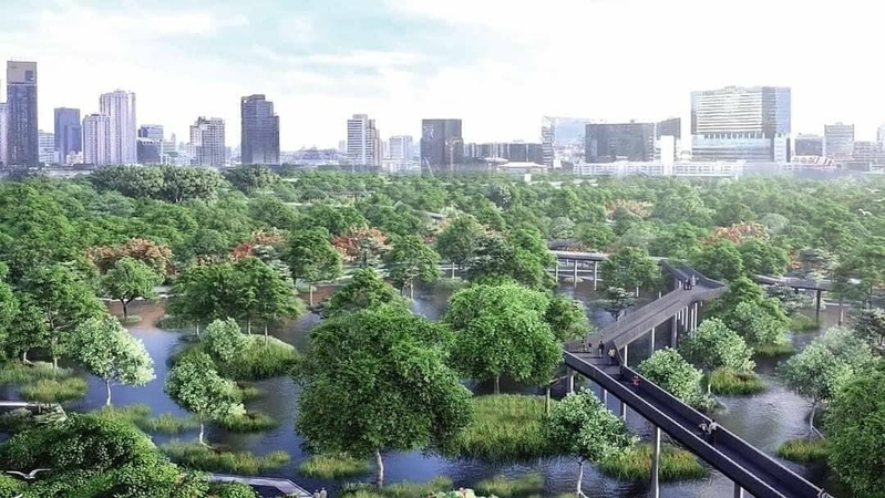 Skywalks solllen einen Panoramablick aus der Vogelperspektive auf Bangkoks neue grüne Lunge ermöglichen.
