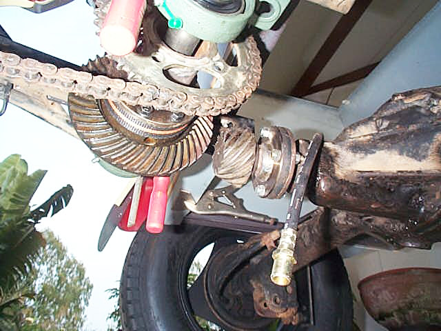 Das Trike verfügt über ein spezielles Differential.
