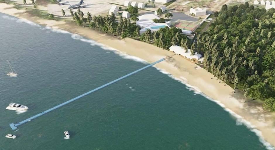 Geplante Bootsstege am Strand sollen künftig den Transport vom Flughafen Phuket direkt aufs Meer ermöglichen. Bild: Department of National Parks, Wildlife and Plant Conservation (DNP)