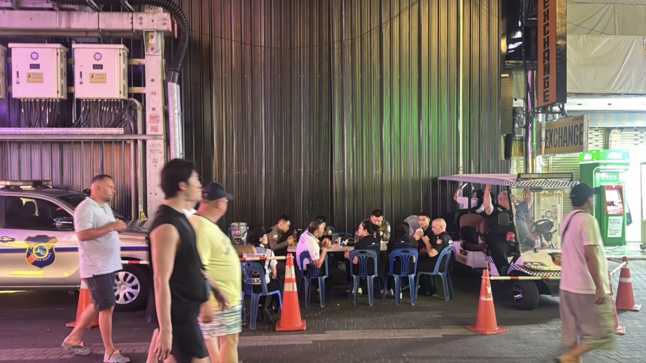 Nach Schließung des Servicepunkts auf der Walking Street nimmt die Polizeipräsenz in dem Bereich ab. Bild: TMN.TV