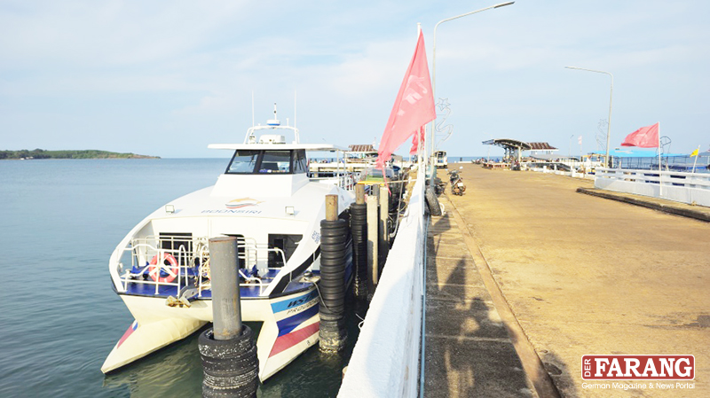 Bei rauer See die sicherste Option für die knapp einstündige Fährpassage nach Koh Mak: der Boonsiri High Speed Catamaran.