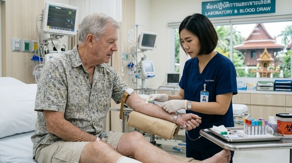 Im thailändischen Krankenhaus zählt nach der Erstversorgung schnell die Frage nach der Versicherung – wer seine Karte griffbereit hat, vermeidet böse Überraschungen bei der Abrechnung. Foto: DER FARANG (ai)