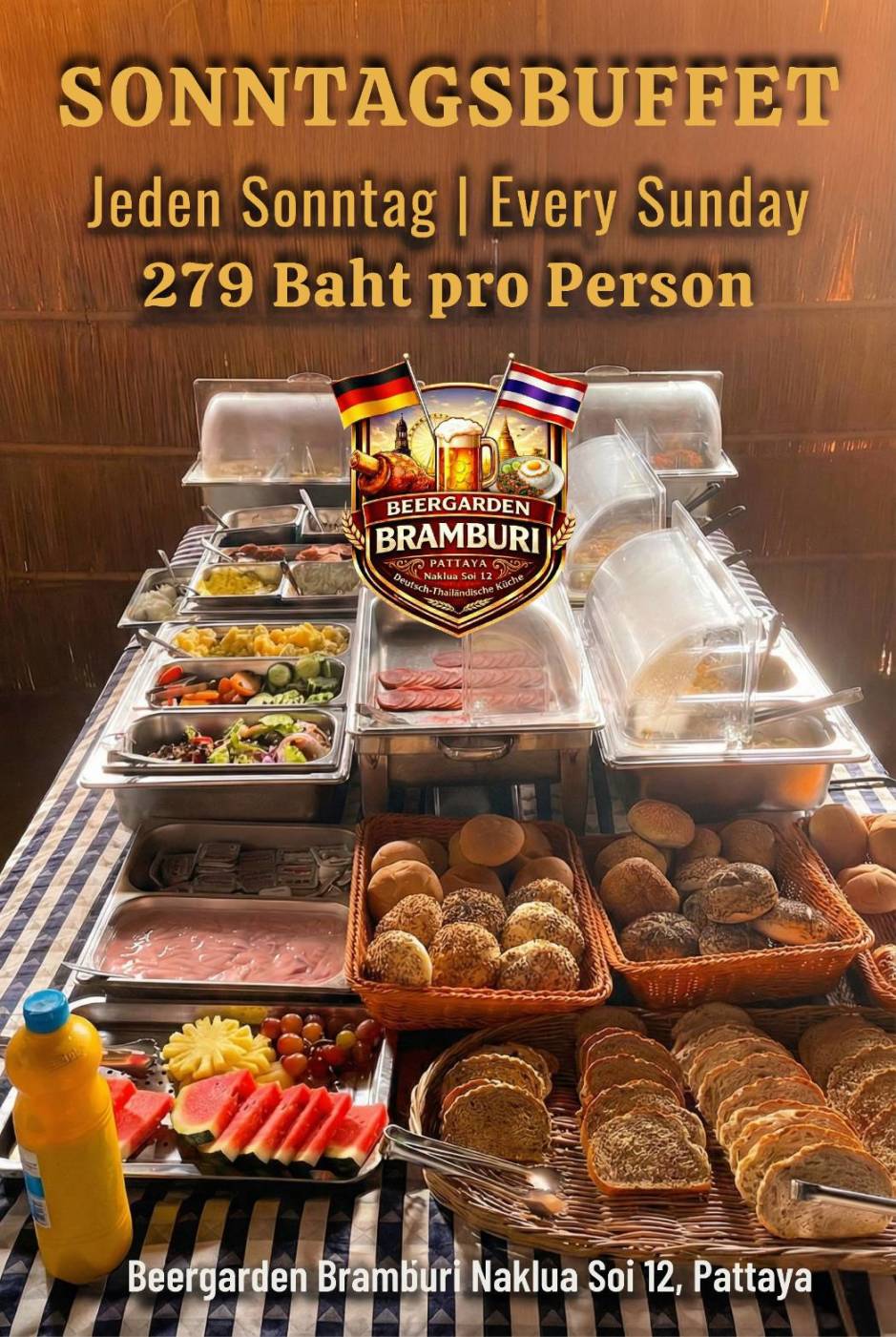 All-You-Can-Eat-Frühstücksbuffet am Sonntag.
