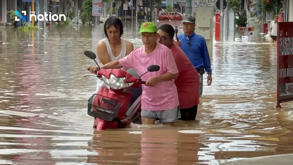 Am 14. September trat in Nong Khai der Mekong über die Ufer und sorgte für schwere Überschwemmungen. Foto: The Nation