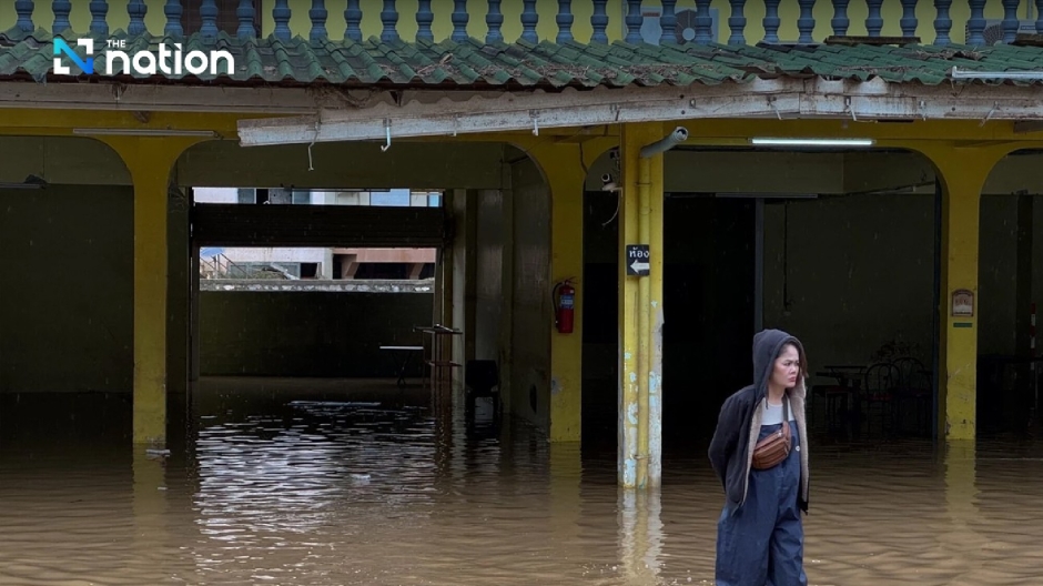 Sai River überflutet erneut Mae Sai. Foto: The Nation