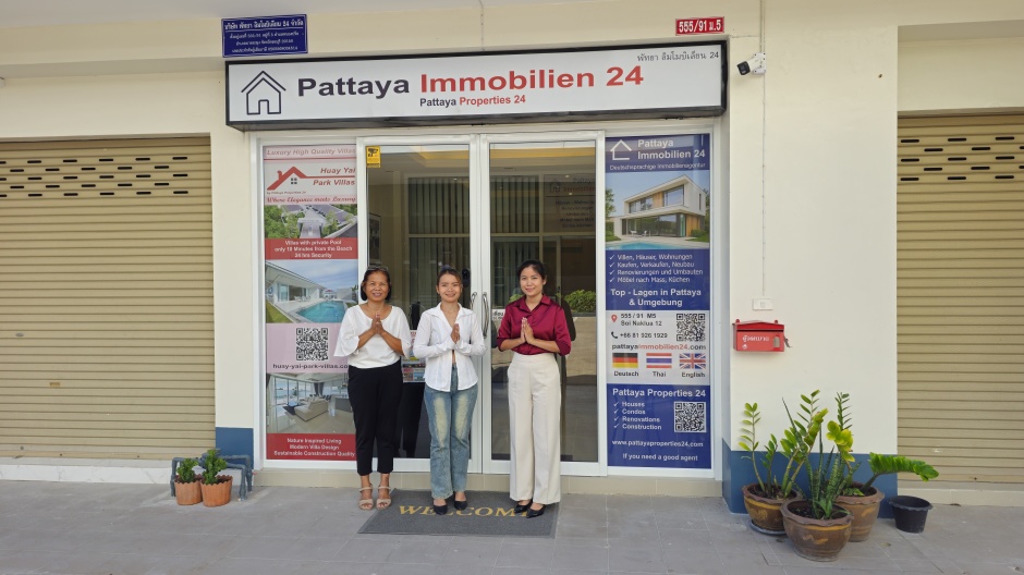 Das Büro von Pattaya Immobilien 24 befindet sich in der Soi 12 in Naklua, gegenüber dem Tsix5 Hotel.  