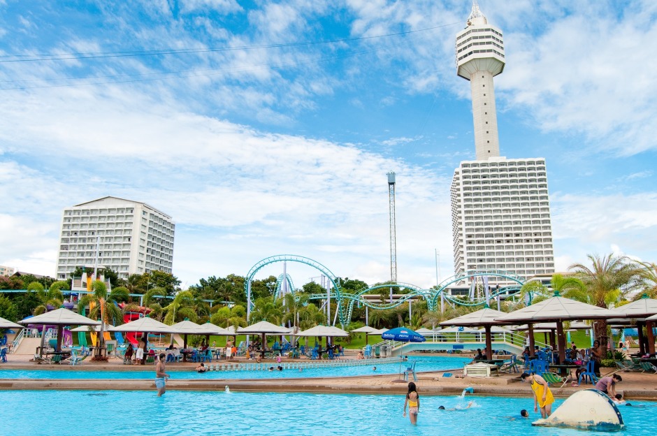 Der Pattaya Park liegt zentral am Jomtien Beach und ist besonders bei thailändischen Familien beliebt. Foto: Pattaya Park Beach Resort