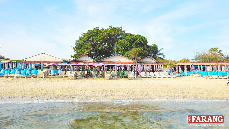 Am Samae Beach geht es deutlich ruhiger zu als am stark frequentierten Tawaen Beach, dem Hauptstrand der Insel.