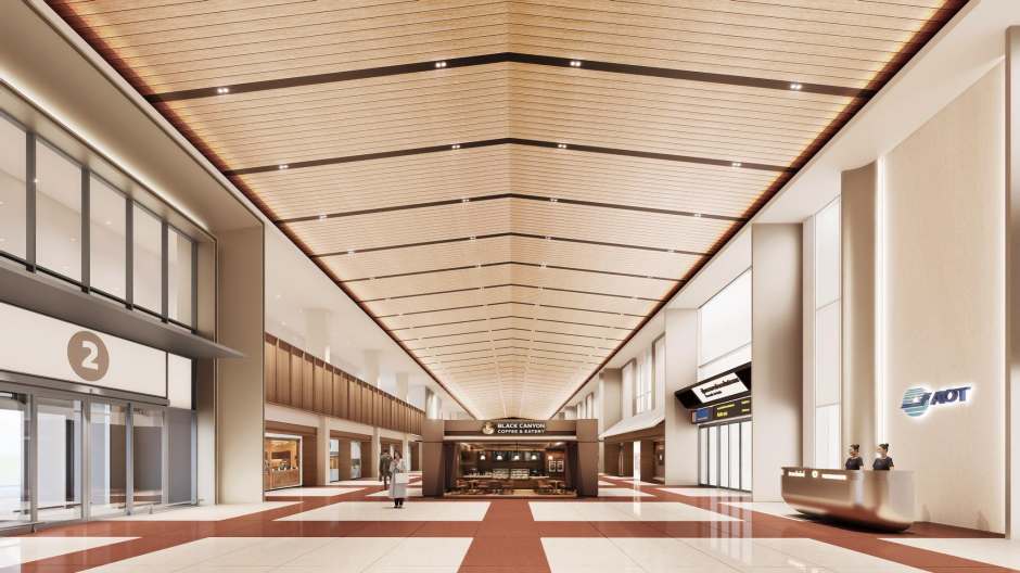 Helle Wartebereiche und moderne Gestaltungselemente sollen den Aufenthalt für Passagiere angenehmer machen. Bild: Airports of Thailand (AOT)