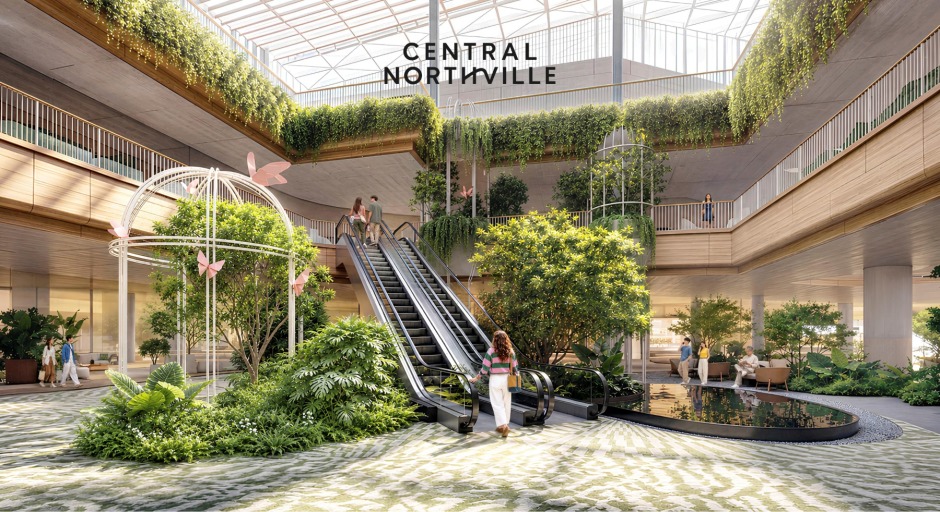 Begrünte Aufenthaltsbereiche und offene Raumstrukturen sind Teil des Gestaltungskonzepts für die öffentlichen Bereiche des Projekts. Foto: Central Pattana Plc