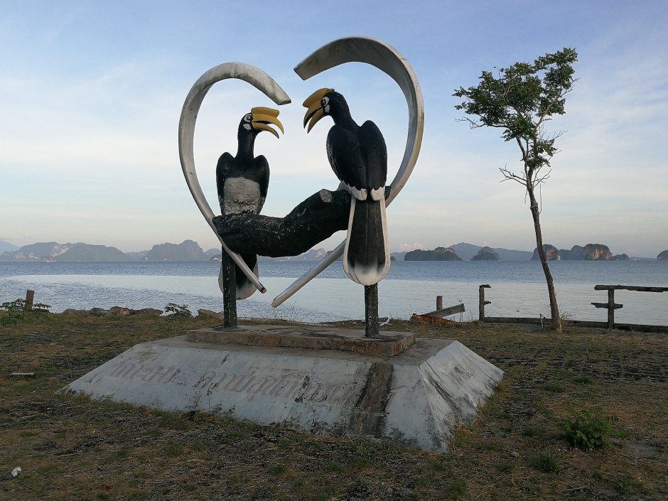 Nashornvögel sind das Wahrzeichen von Yao Noi, sie leben und nisten in den Bäumen der bewaldeten Insel.