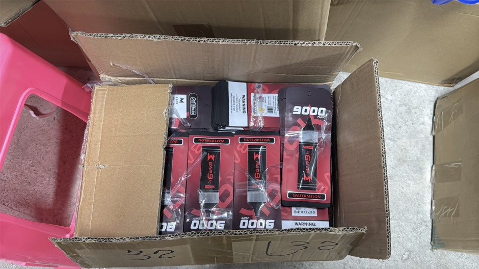 Kartonweise gelagerte Verpackungen der Marke „Mabo“ wurden als Beweismittel sichergestellt. Bild: TMN.TV